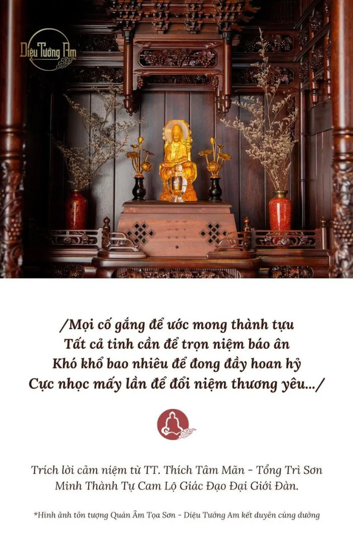 Trích lời cảm niệm từ TT.Thích Tâm Mãn - Tổng Trì Sơn Minh Thành Tự Cam Lộ Giác Đạo Đại Giới Đàn