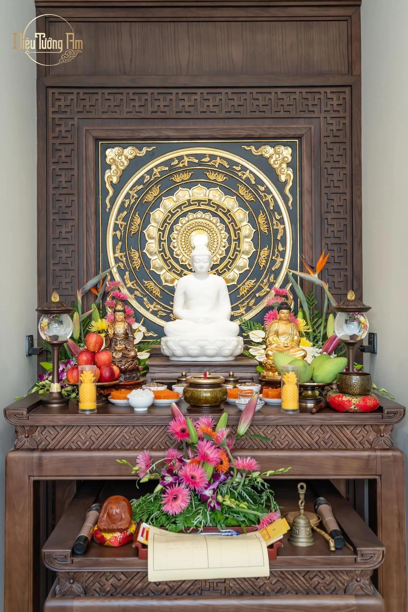 TRANG NGHIÊM KHÔNG GIAN THỜ PHẬT DỊP ĐẦU NĂM TẠI TƯ GIA TP. HỒ CHÍ MINH