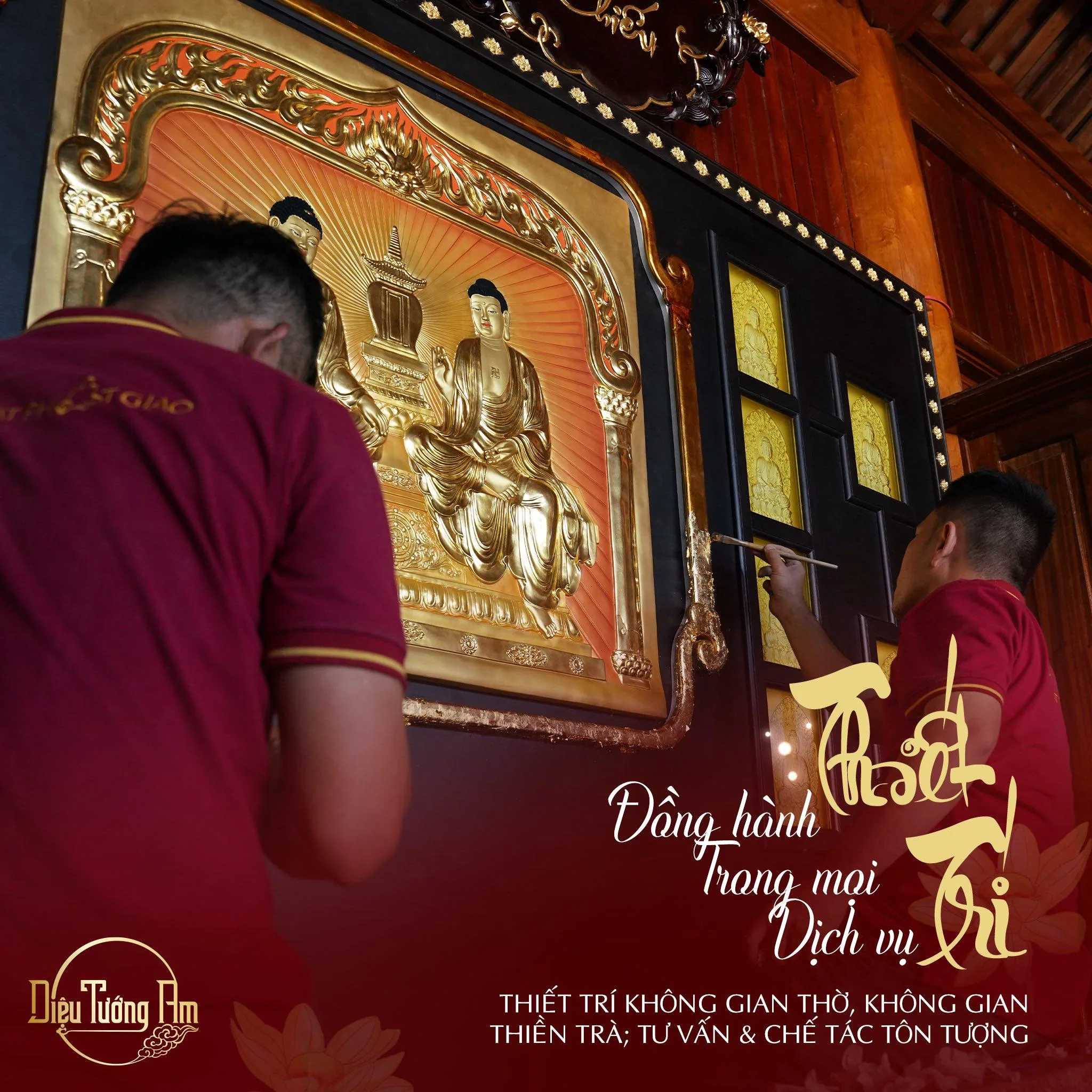 Cung cấp quy trình khép kín, đồng hành cùng khách hàng từ khâu tư vấn thấu hiểu tâm nguyện, thiết kế không gian dựa trên câu chuyện riêng, thi công, lắp đặt hoàn thiện tận tâm và nhanh chóng.