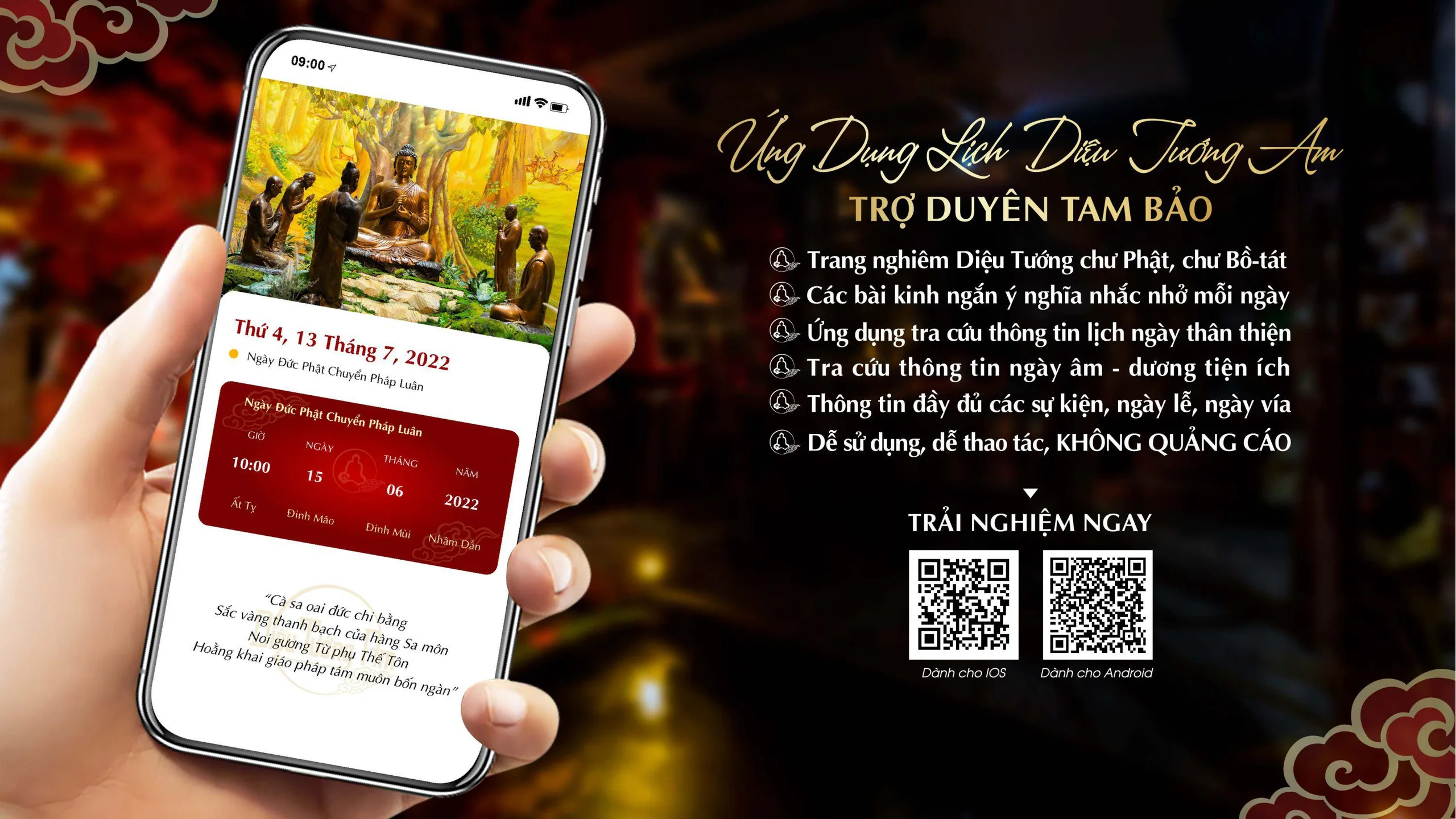 Chính Thức Ra Mắt Ứng Dụng Lịch Phật Giáo DTA