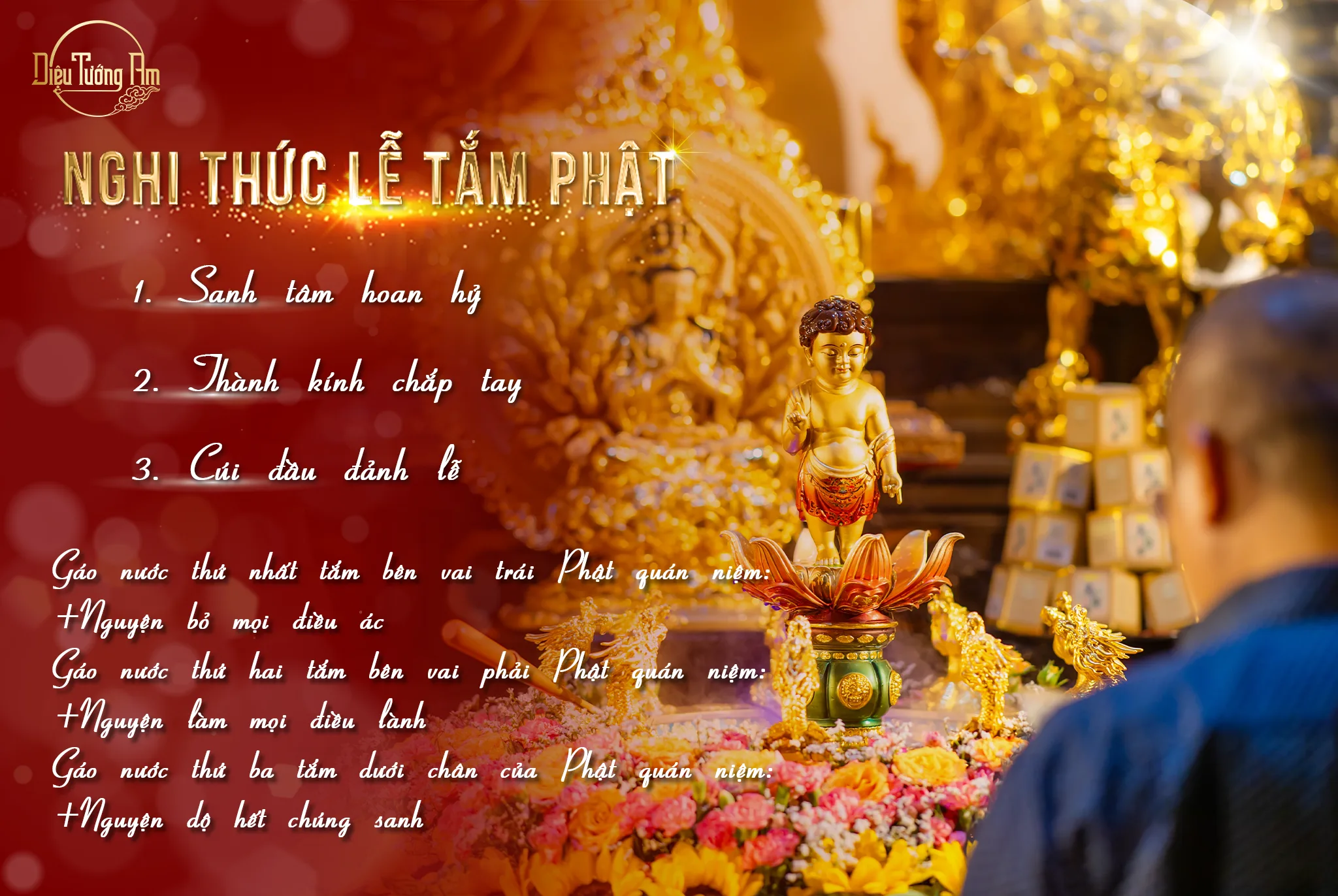 Ảnh: Diệu Tướng Am - Cách thức Tắm Phật