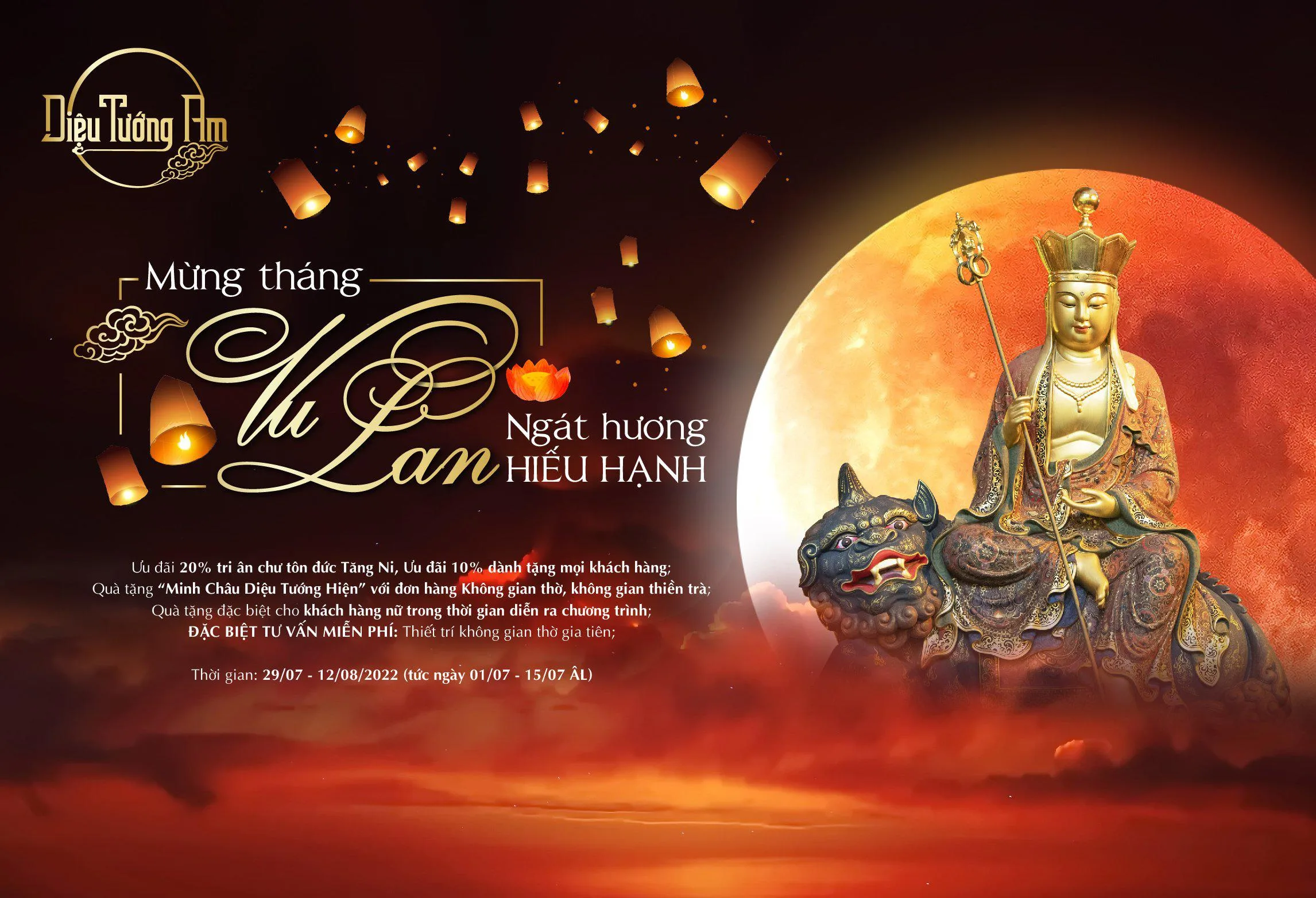 CHƯƠNG TRÌNH ƯU ĐÃI ĐẶC BIỆT MÙA VU LAN 2022, PL 2566