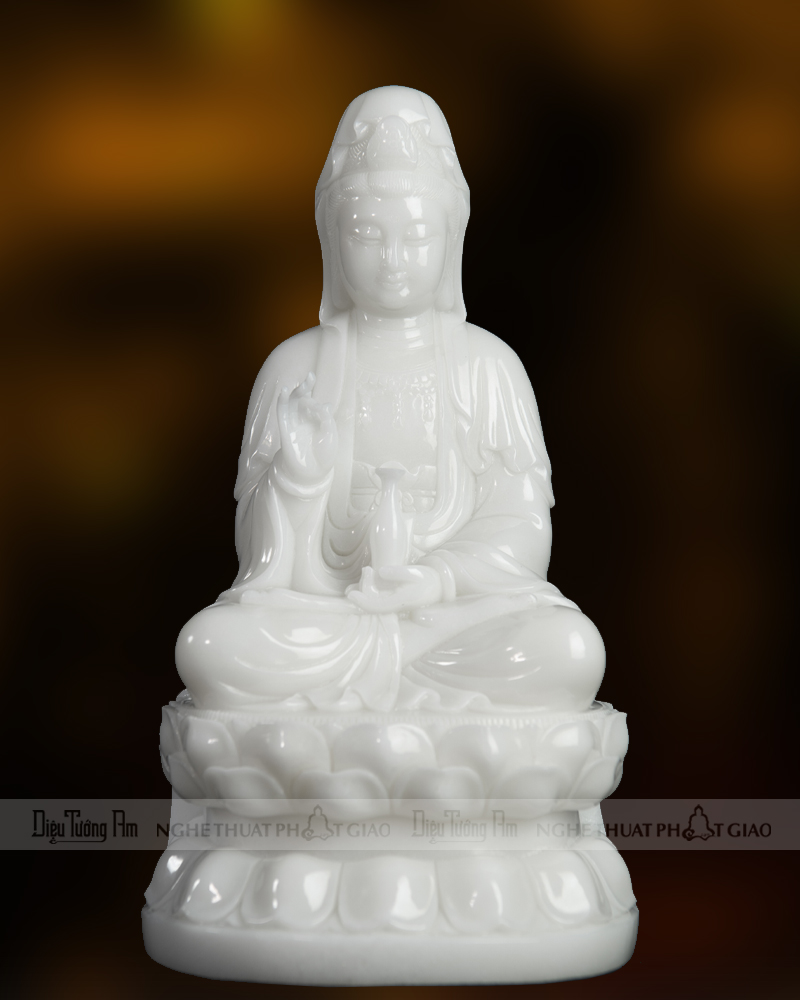 TƯỢNG QUAN ÂM HÁN BẠCH NGỌC TRẮNG