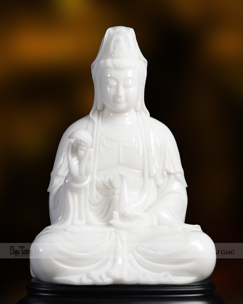 TƯỢNG QUAN ÂM HÁN BẠCH NGỌC TRẮNG