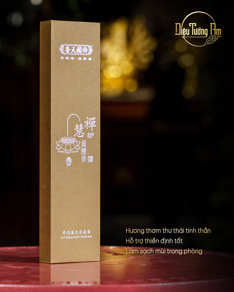 HỘP NHANG ĐÀN HƯƠNG THIỀN TUỆ CÔNG - 33 CM