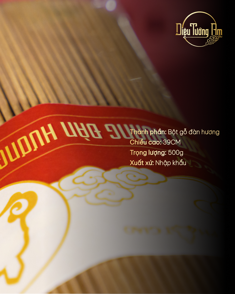 NHANG LÃO SƠN HOÀNG ĐÀN HƯƠNG - 39CM - HỘP 500G