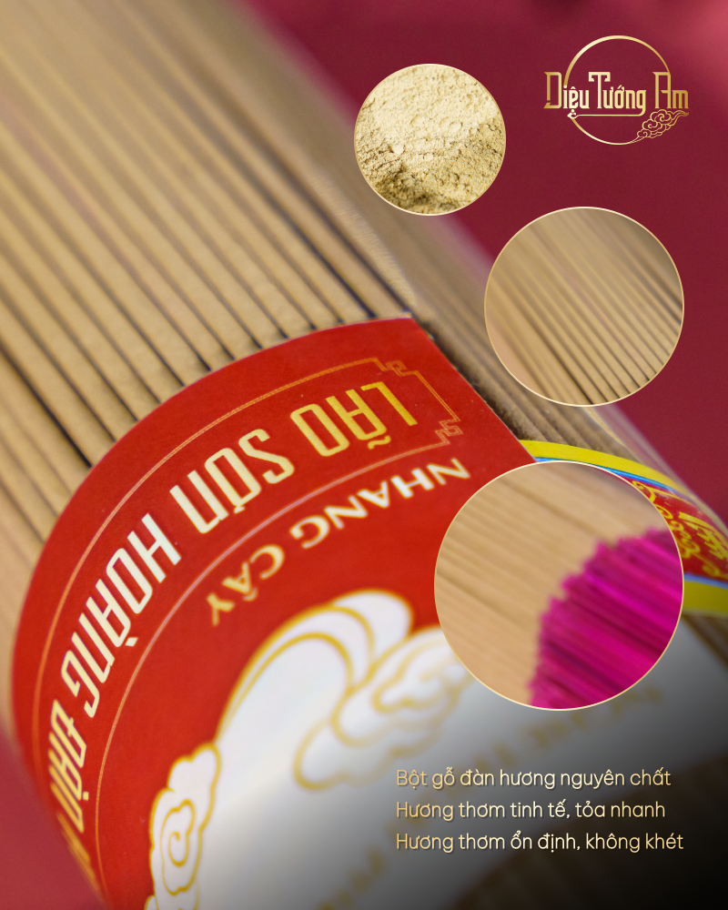 NHANG LÃO SƠN HOÀNG ĐÀN HƯƠNG - 25.5CM - HỘP 500G