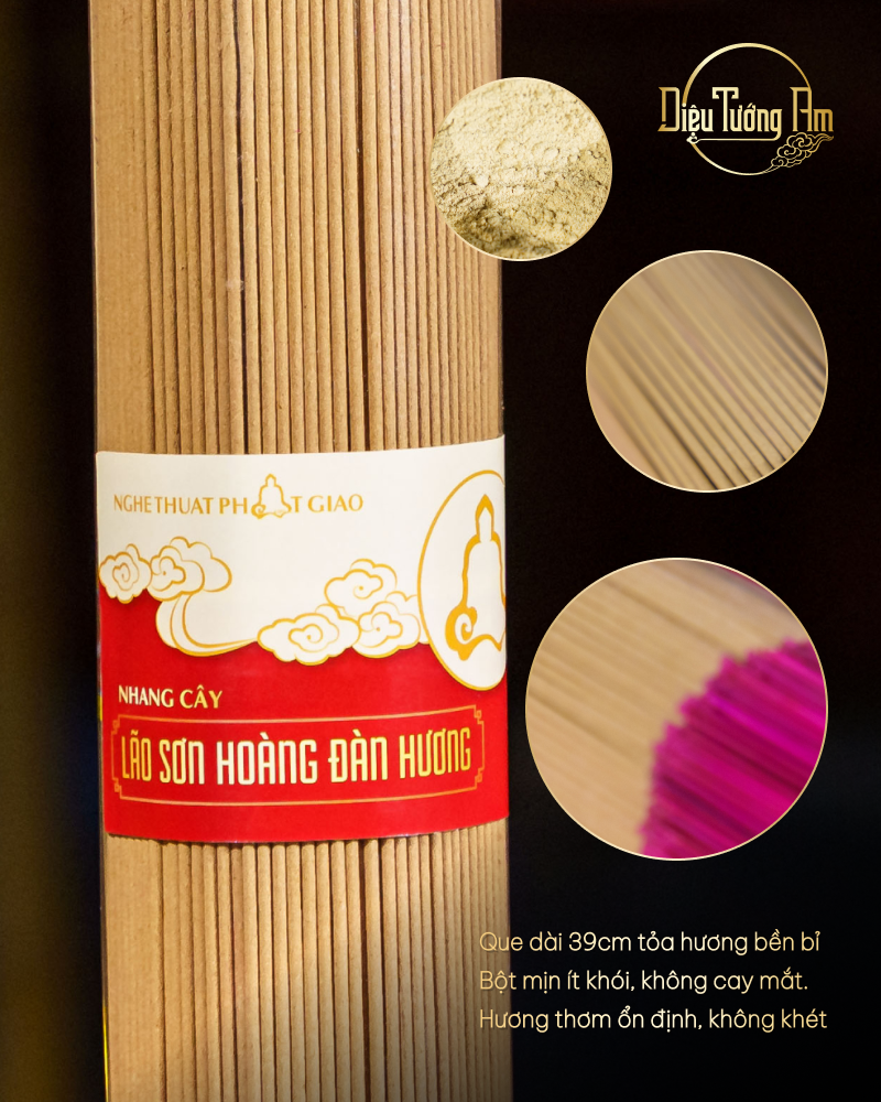 NHANG LÃO SƠN HOÀNG ĐÀN HƯƠNG - 39CM - HỘP 500G