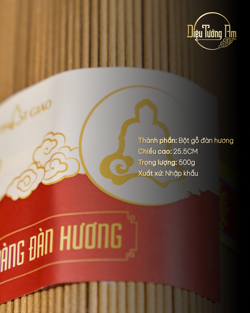 NHANG LÃO SƠN HOÀNG ĐÀN HƯƠNG - 25.5CM - HỘP 500G