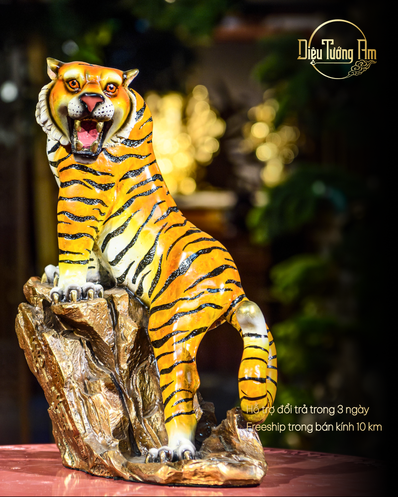 TƯỢNG MÃNH HỔ TỌA SƠN - CHẾ TÁC THỦ CÔNG